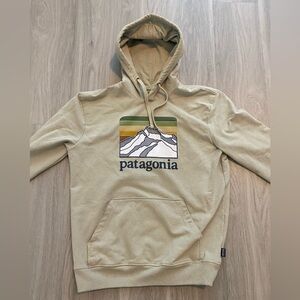 Used Men’s Patagonia Drawstring Hoodie tan size M fair condition